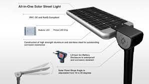 Btree LED Solar Street yeelen-12 W ni Li-ion Batiri ani tile 20w ka panɛli-广州...